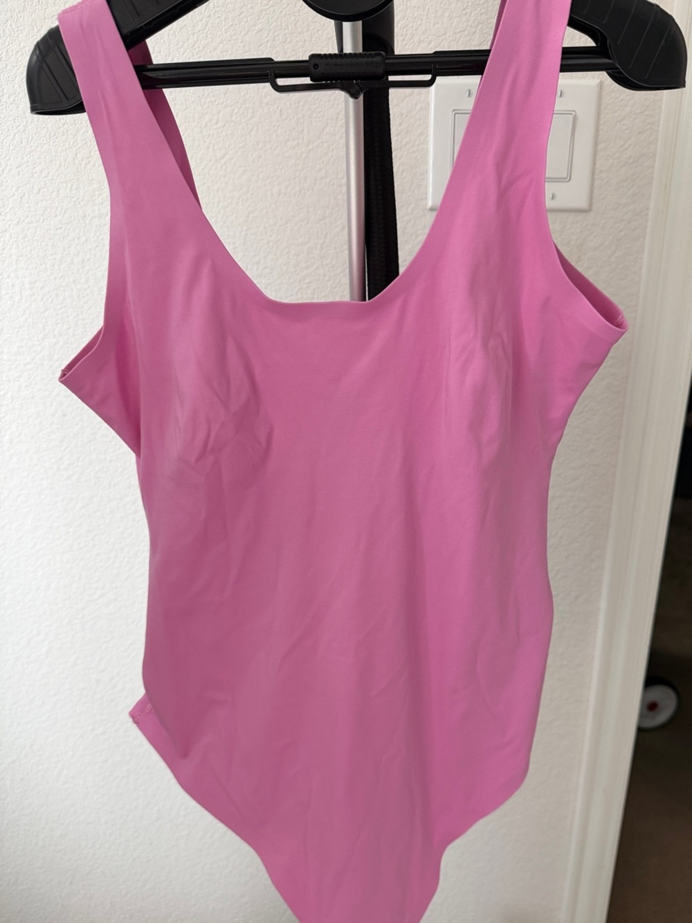 Women’s Scoop Neck Pink Bodysuit